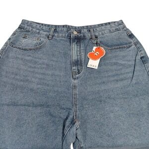 Cider Women's High Waist Wide Leg Denim Jeans Medium Wash Size 1XL